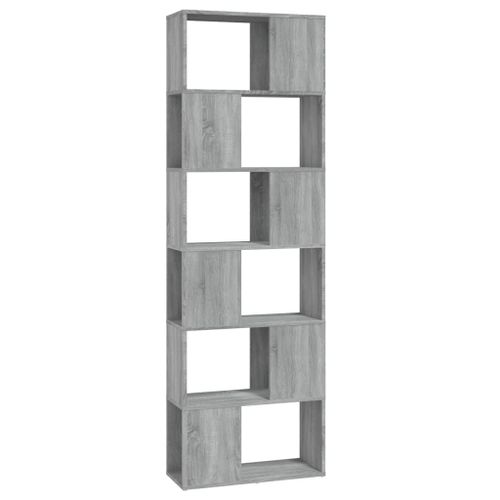 Vidaxl Bibliothèque/Séparateur De Pièce Sonoma Gris 60x24x186 Cm