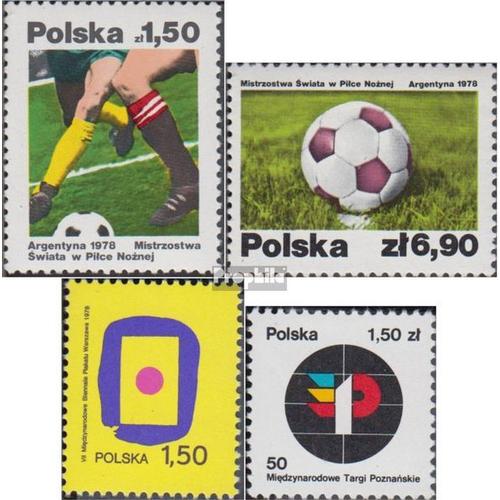 Pologne 2557-2558,2559,2560 (Complète Edition) Oblitéré 1978 Football, Affiches, Loyal Posnanie