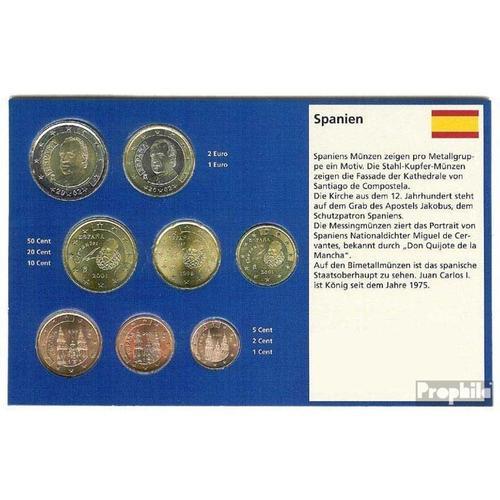 Espagne 2001 Série De Monnaies Fleur De Coin 2001 Euro-Première Émission