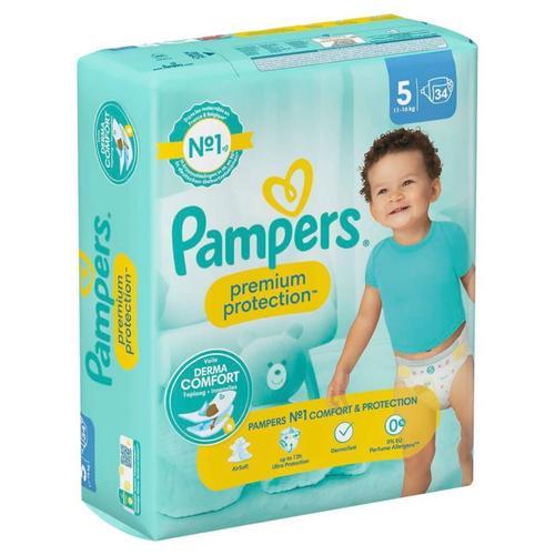 Couches Premium Protection Taille 5 Pampers - X34 