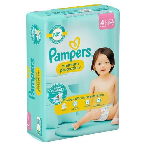 Couches Premium Protection Taille 4 Pampers - X39 