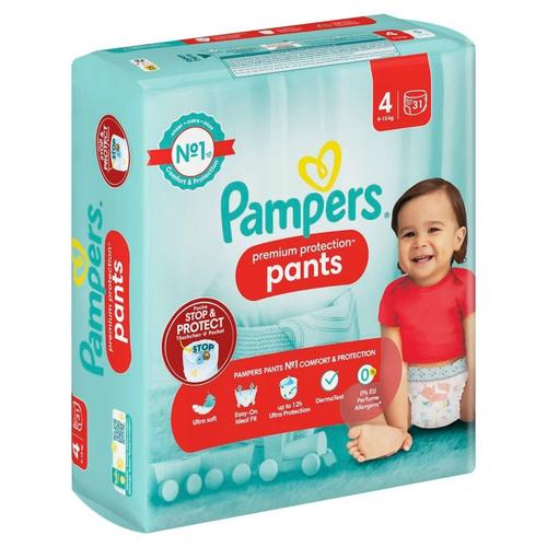 Pampers Couches Premium Protection Pants Taille 4 Couches Le Paquet De 31 Couches