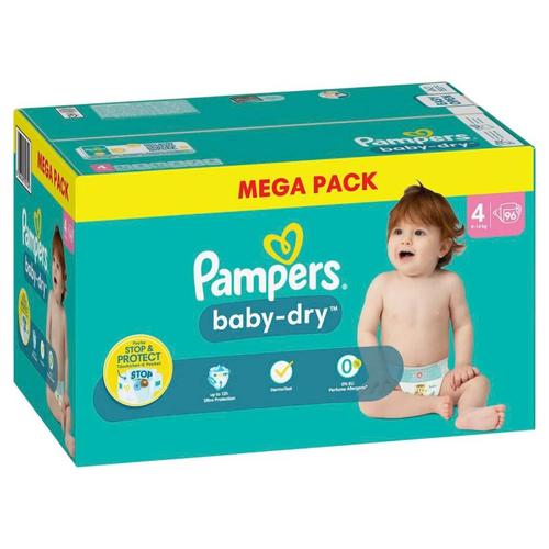 Pampers Couches Baby-Dry Taille 4 Couches Le Paquet De 96 Couches