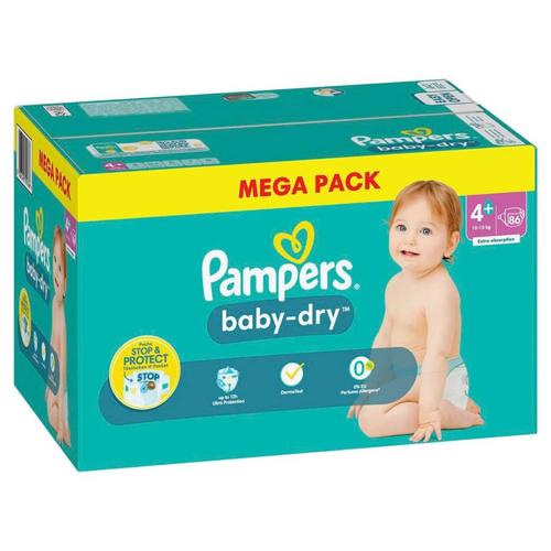 Pampers Couches Baby-Dry Taille 4+ Couches Le Paquet De 86 Couches