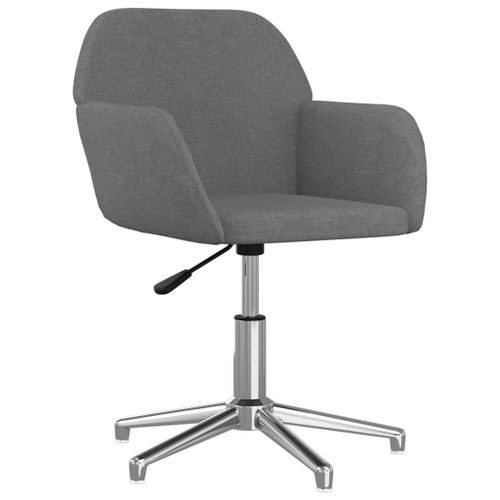 Vidaxl Chaise Pivotante De Bureau Gris Clair Tissu