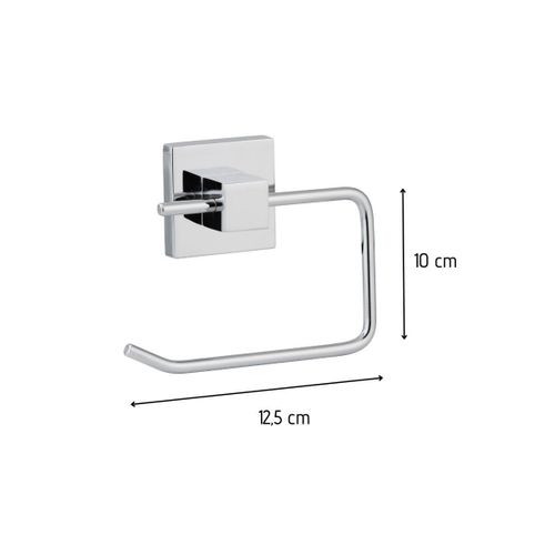 Fackelmann 86750 support papier toilette mural accessoire salle de bain rangement salle de bain porte papier toilette, Zinc, Chromé, 12,5 x 10 x 3,5 cm