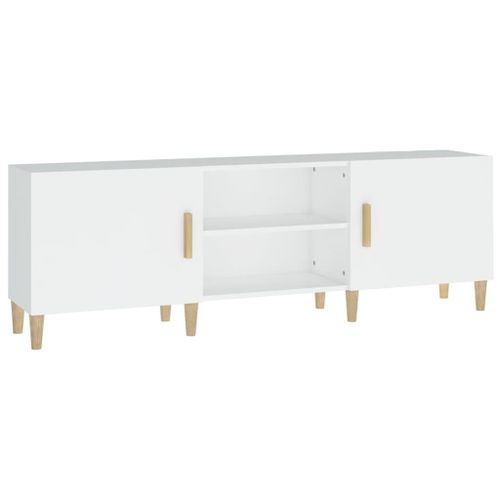 Vidaxl Meuble Tv Blanc 150x30x50 Cm Bois D'ingénierie