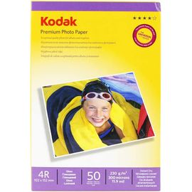Papier Photo Brillant KODAK 4R 102x152 mm 50 Feuilles
