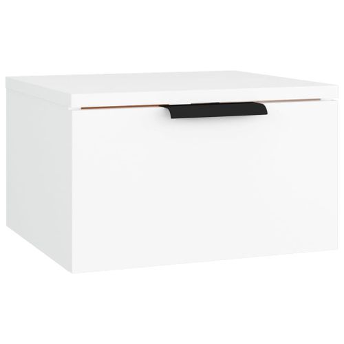 Vidaxl Table De Chevet Murale Blanc 34x30x20 Cm