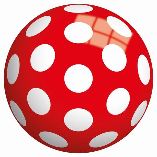 Ballon De Jeu - Rouge À Pois Blancs - 23 Cm