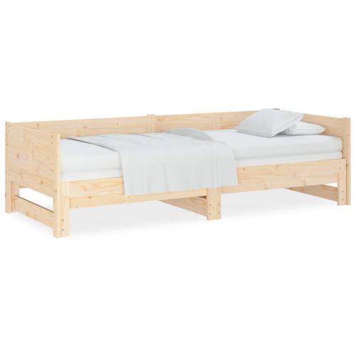 Vidaxl Lit Coulissant Bois De Pin Solide 2x(80x200) Cm