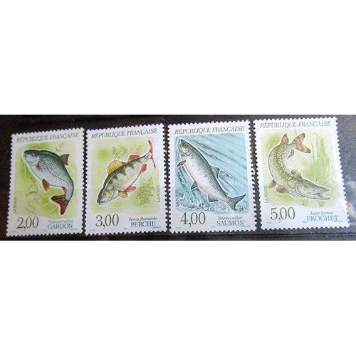 1990. Série Complète F2663 À F2666: Poissons D'eau Douce.