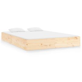 Vidaxl Cadre De Lit Bois Massif 160x200 Cm