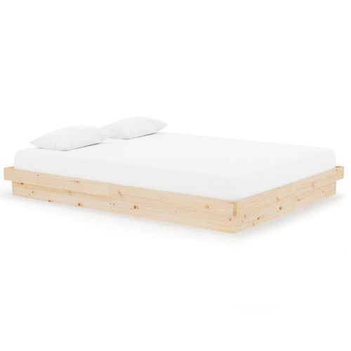 Vidaxl Cadre De Lit Bois Massif 150x200 Cm Grand