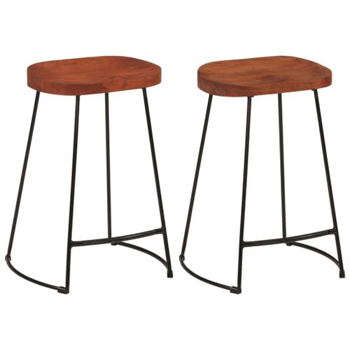 Vidaxl Tabourets De Bar Gavin 2 Pcs 45x40x63 Cm Bois Massif Manguier