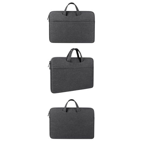 Sacoche / Sac pochette pour PC ordinateur portable 15.6 pouces noir - Malette de voyage/affaires Notebook 15,6 avec compartiment poches de rangement et poignée noire - Laptop Bag XEPTIO