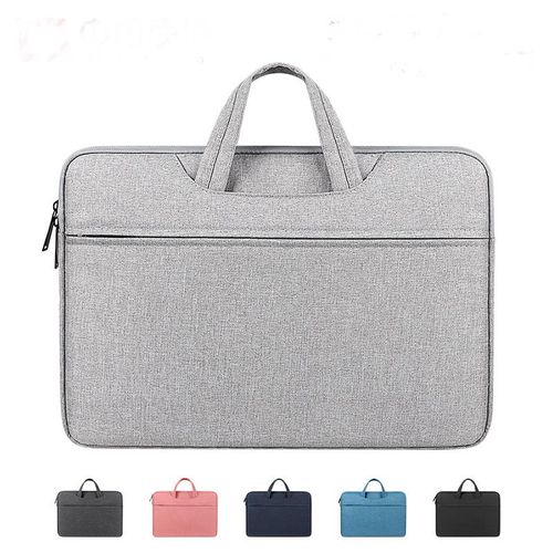 Sacoche / Sac pochette pour PC ordinateur portable 15.6 pouces grise - Malette de voyage/affaires Notebook 15,6 avec compartiment poches de rangement et poignée grise - Laptop Bag XEPTIO