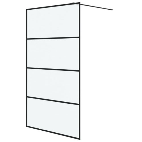 vidaXL Paroi de douche Noir 115x195 cm Verre ESG dépoli