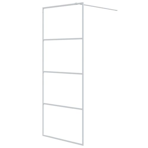 vidaXL Paroi de douche Blanc 80x195 cm Verre ESG transparent