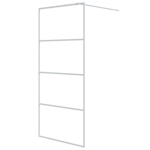 vidaXL Paroi de douche Blanc 90x195 cm Verre ESG transparent