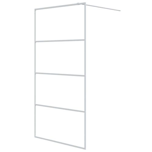 vidaXL Paroi de douche Blanc 100x195 cm Verre ESG transparent