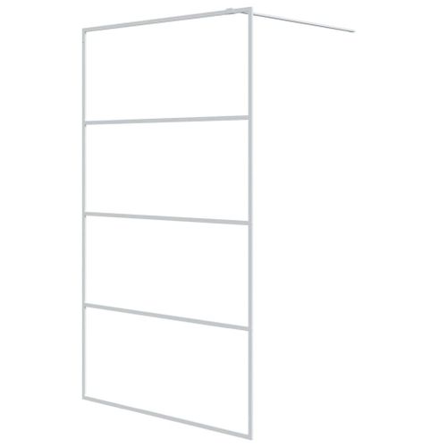 vidaXL Paroi de douche Blanc 115x195 cm Verre ESG transparent
