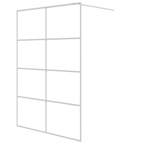 vidaXL Paroi de douche Blanc 140x195 cm Verre ESG transparent