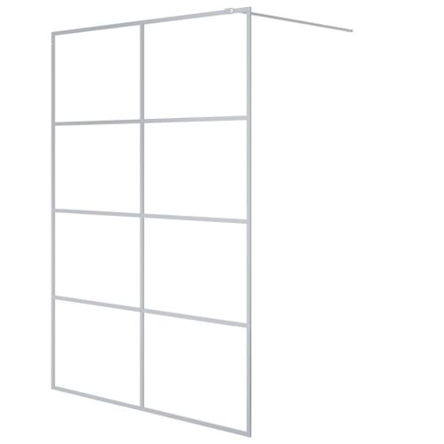 vidaXL Paroi de douche Argenté 140x195 cm Verre ESG transparent