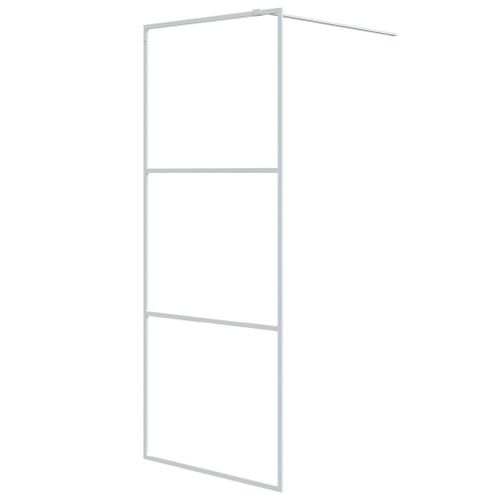 vidaXL Paroi de douche Blanc 80x195 cm Verre ESG transparent