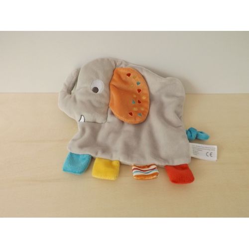 Doudou Éléphant Gris Multicolore Simba