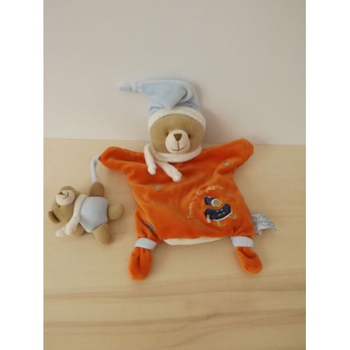 Doudou Ours Flocon Igloo Orange Doudou Et Compagnie