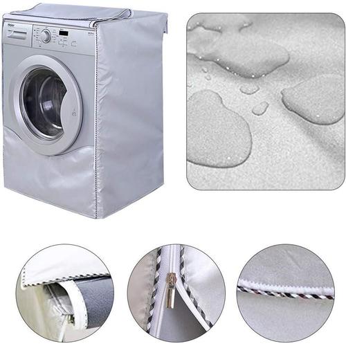 1 pièce housse pour lave-linge - 85 × 60 × 57 cm (taille d'un lave-linge de  5 kg) - Avec fermeture éclair - Imperméable, anti-poussière, résistant aux  UV - Résistant au vieillissement