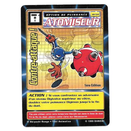 Carte Digimon Contre Attaque! Jd-54 [Premiere Edition] Option De Puissance - Bandai / 1999 (Fr)