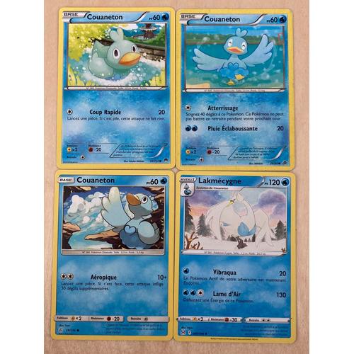 (3376) 3x Couaneton + Lakmécygne (Pokemon)