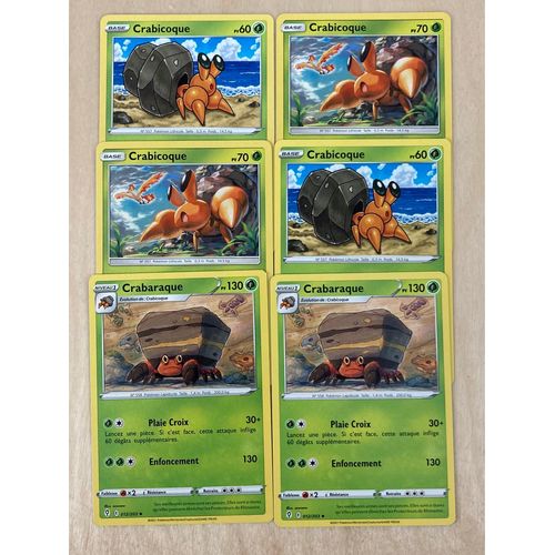 (3234) 4x Crabicoque + 2x Crabaraque (Pokemon)