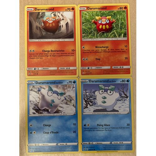 (3394) 2x Darumarond + 2x Darumarond De Galar (Pokemon)