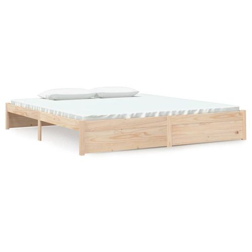 Vidaxl Cadre De Lit Bois Massif 180x200 Cm Super King