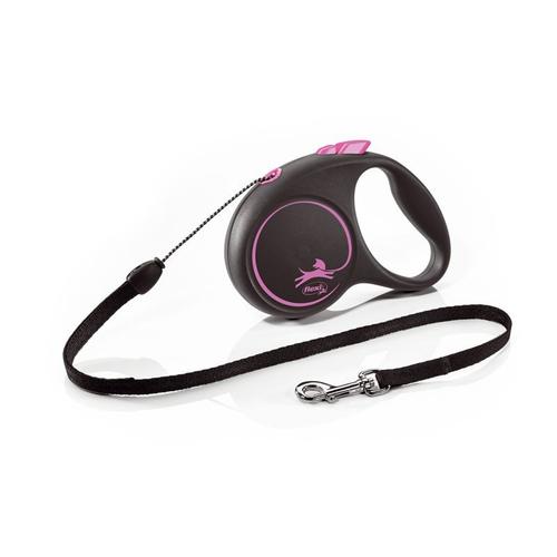 Laisse Black Design S Cord 5m Black/ Pink Flexi Fu12c5-251-S-Cp