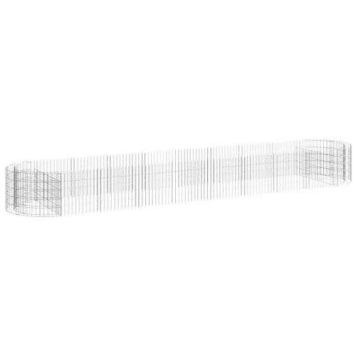 Vidaxl Lit Surélevé À Gabion Fer Galvanisé 500x100x50 Cm