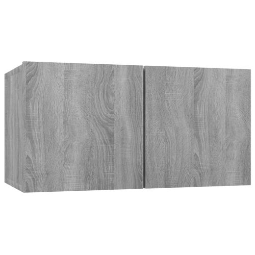 Vidaxl Armoire Tv Suspendue Sonoma Gris 60x30x30 Cm Bois D'ingénierie
