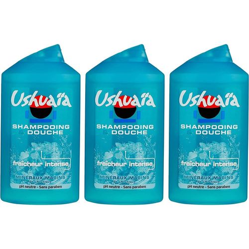 Lot De 3 Ushuaïa - Shampooing & Douche Homme Fraicheur Intense Aux Minéraux Marins De L'arctique - 250 Ml - Lot De 3 