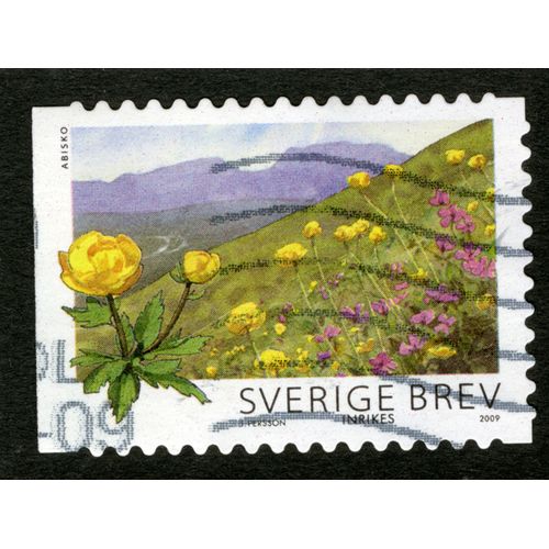 Timbre Oblitéré Sverige Brev, Abisko, Persson, Inrikes, 2009