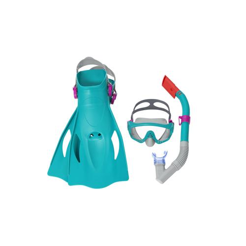 Masque Et Tubas De Plongée Bestway Spark Wave Snorkel Set Bleu Bleu Moyen