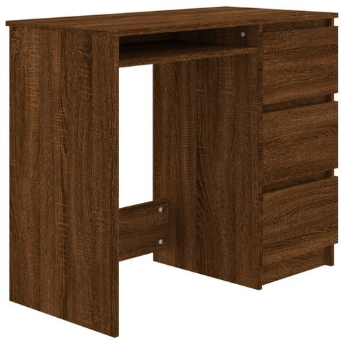 Vidaxl Bureau Chêne Marron 90x45x76 Cm Bois D'ingénierie
