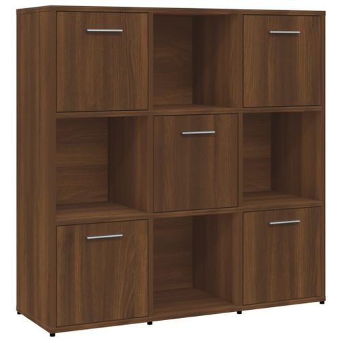 Vidaxl Bibliothèque Chêne Marron 90x30x90 Cm Bois D'ingénierie