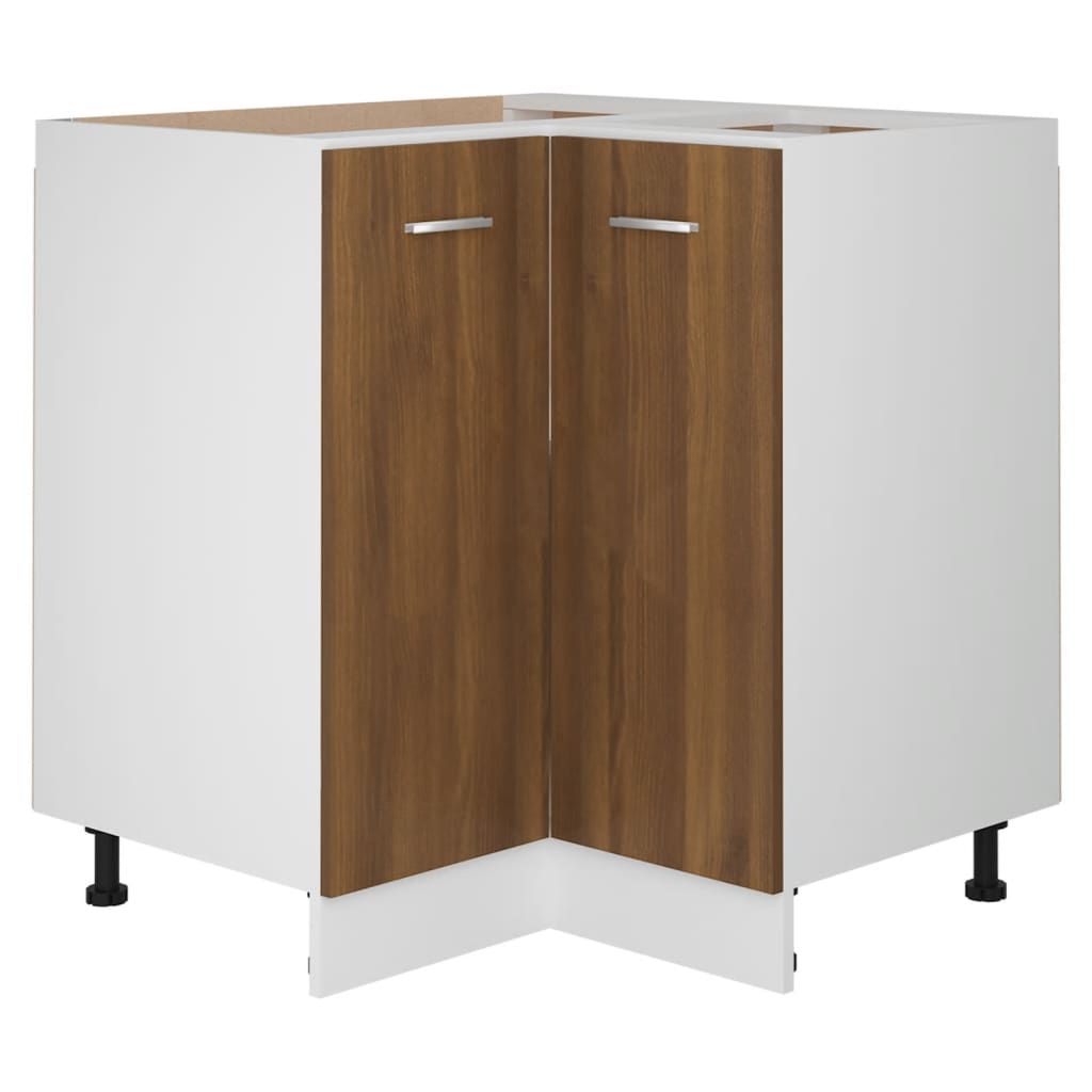 Vidaxl Armoire Cuisine Chêne Brun 75,5x75,5x81,5 Cm Bois D?Ingénierie