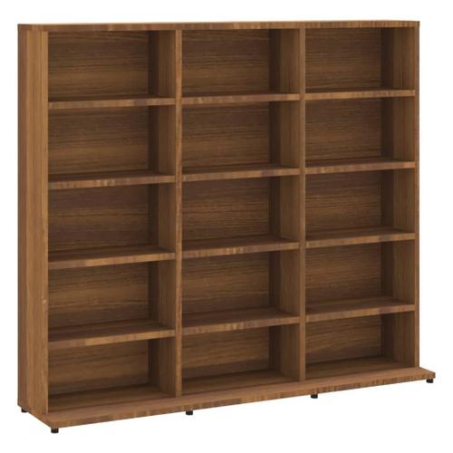 Vidaxl Armoire À Cd Chêne Marron 102x23x89,5 Cm Bois D'ingénierie