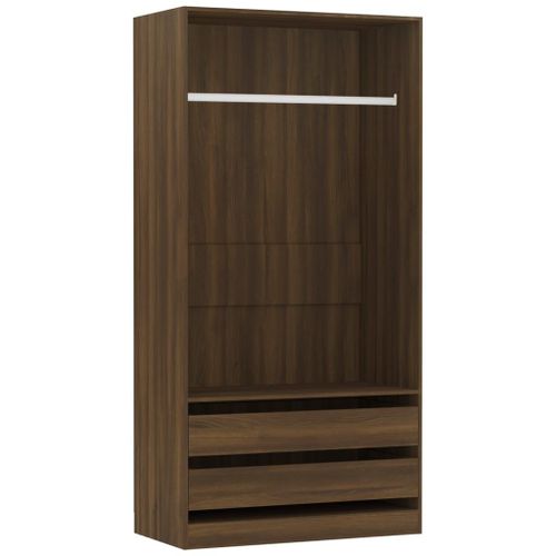 Vidaxl Garde-Robe Chêne Marron 100x50x200 Cm Bois D'ingénierie