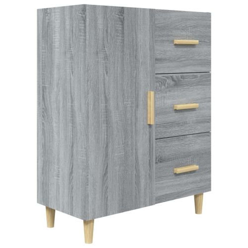 Vidaxl Buffet Sonoma Gris 69,5x34x90 Cm Bois D'ingénierie
