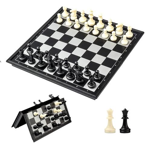 Jeu D'échecs - Jeu D'échecs Résorbable - Exquis Et Petit - Il Peut Être Utilisé Pour Les Voyages, Les Sorties, Les Fêtes - Cadeaux De Noël Pour Adultes Et Enfants(19cm X 19,5cm)